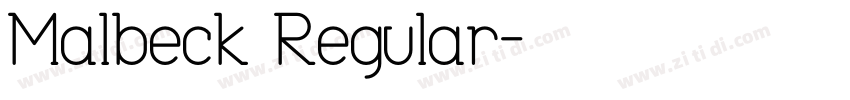Malbeck Regular字体转换